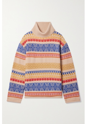 The Elder Statesman - Hazy Fair Isle Cashmere Turtleneck Sweater - Multi - x small,small,medium,large