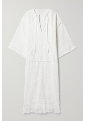 Zimmermann - Alight Fringed Cotton-terry Jacquard Coverup - Ivory - 00,0,1,2,3,4