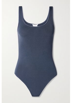 Wolford - + Net Sustain Jamaika Stretch-jersey Thong Bodysuit - Blue - x small,small,medium,large