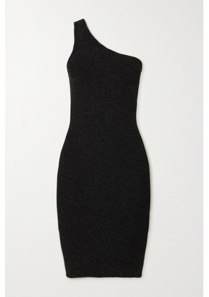 Hunza G - Nancy One-shoulder Metallic Seersucker Dress - Black - One size