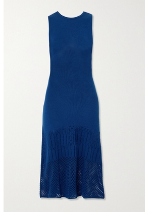 ESCVDO - + Net Sustain Tondero Organic Pima Cotton Midi Dress - Blue - x small,small,medium,large,x large