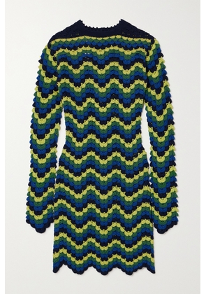 ESCVDO - + Net Sustain Victoria Crocheted-cotton Mini Dress - Green - x small,small,medium,large