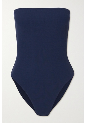 Lido - + Net Sustain Sedici Ribbed Bandeau Swimsuit - Blue - x small,small,medium,large,x large