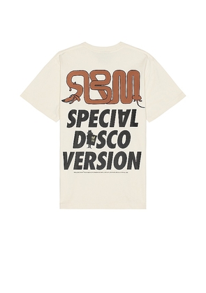 Real Bad Man Special Disco Version Tee in Cream. Size S, XL/1X.