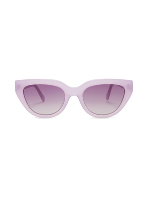 LoveShackFancy Ellana Sunglasses in Lavender.