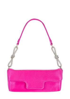 olga berg Calissa Crystal Bow Bag in Pink.