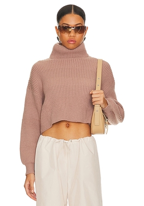 MORE TO COME Sloane Turtleneck Sweater in Taupe. Size M, S, XS.