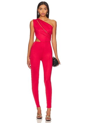 NBD Emelia Jumpsuit in Red. Size M, S, XL, XS.