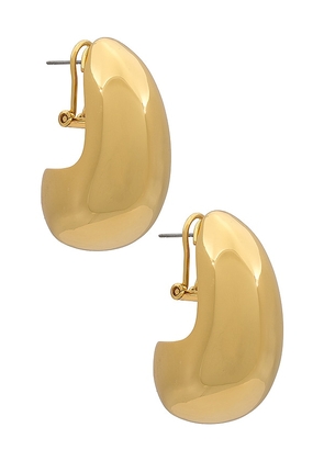 Lele Sadoughi Dome Hoop Earrings in Metallic Gold.