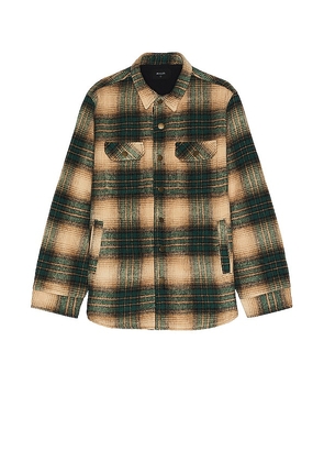 ROLLA'S Men At Work Check Shacket in Green. Size S.