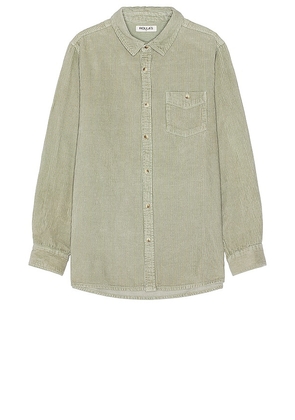 ROLLA'S Men At Work Fat Cord Shirt in Sage. Size L, S.