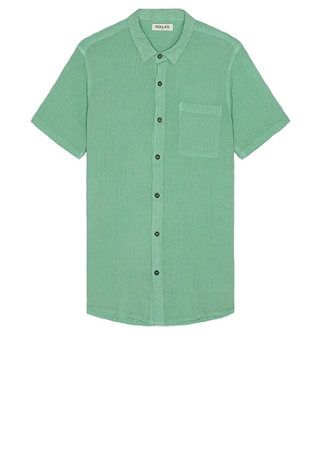 ROLLA'S Bon Crepe Shirt in Teal. Size M, S, XL/1X.