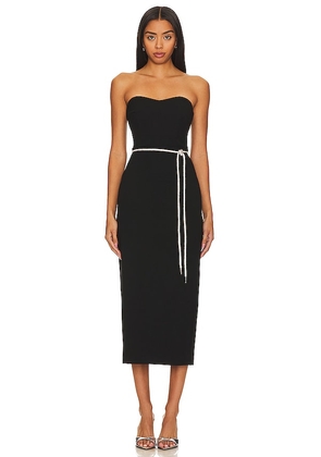 NBD Camille Midi Dress in Black. Size S, XL, XS, XXS.