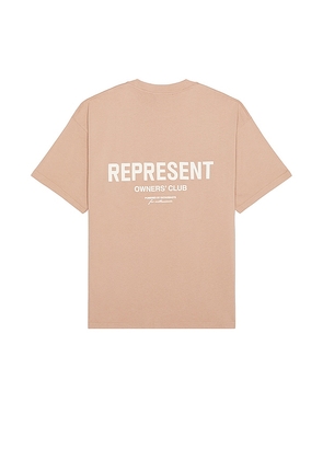 REPRESENT Owners Club T-shirt in Pink. Size S, XL/1X.