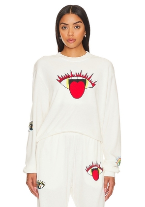 Lauren Moshi Spalding Pullover in White. Size XS.