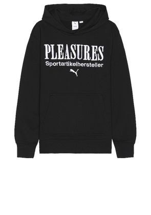 Puma Select X Pleasures Graphic Hoodie in Black. Size M, S, XL/1X.