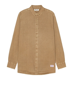ROLLA'S Men At Work Oxford Shirt in Tan. Size M, S, XL/1X.