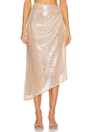 LPA Aniella Midi Skirt in Nude. Size M, S, XS, XXS.