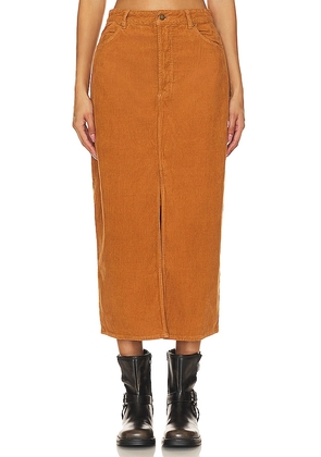 ROLLA'S Chicago Midi Skirt in Tan. Size 24, 25, 26, 27, 28, 29, 30, 32, 33, 34.