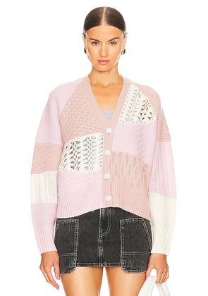 RTA Patchwork Cardigan in Pink. Size M, S, XS.