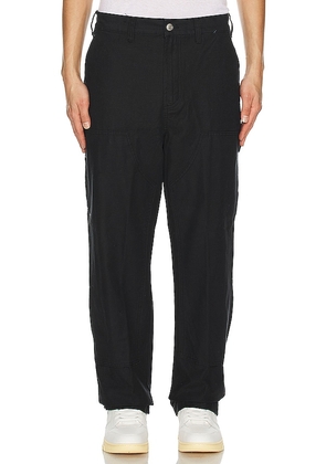 Obey Big Timer Twill Double Knee Carpenter Pant in Black. Size 30.