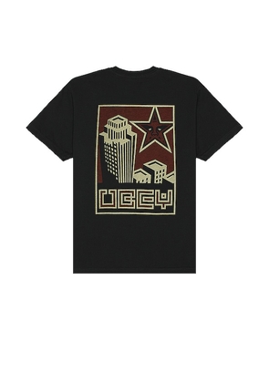 Obey Building Tee in Black. Size M, S.