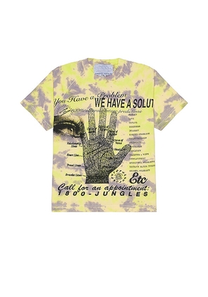 Jungles Solutions Tee in Yellow. Size M, XL/1X.