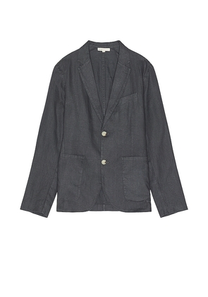 onia Linen Blazer in Charcoal. Size M, S.