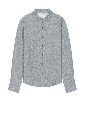 onia Linen Slim Fit Shirt in Slate. Size M, S, XL/1X.