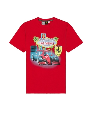 Puma Select Ferrari x Joshua Vides Tee in Red. Size M, S, XL/1X.