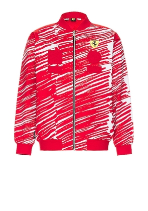 Puma Select Ferrari x Joshua Vides Race Jacket in Red. Size M, XL/1X.