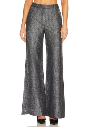 L'AGENCE Pilar Wide Leg Pant in Grey. Size 6.