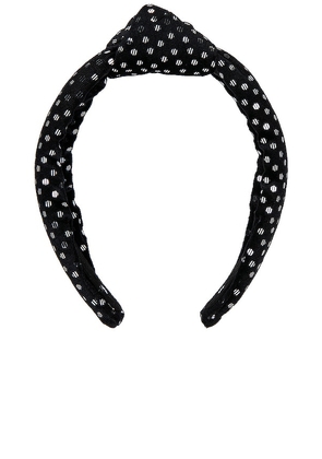 Lele Sadoughi Velvet Knotted Headband in Black.