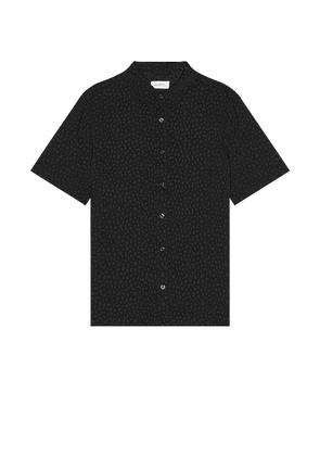 SATURDAYS NYC Bruce Leopard Shirt in Black. Size S, XL/1X.