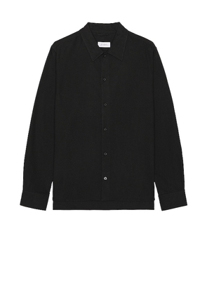 SATURDAYS NYC Broome Flannel Shirt in Black. Size XL/1X.