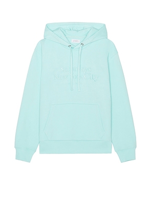SATURDAYS NYC Ditch Miller Hoodie in Baby Blue. Size M, S, XL/1X.