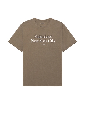 SATURDAYS NYC Miller Tee in Grey. Size S.