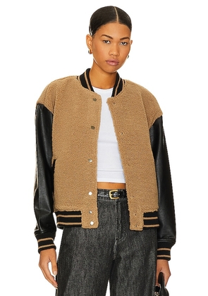 Steve Madden Florence Bomber Jacket in Tan. Size M, XL, XS.