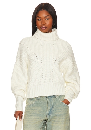Varley Rogan Cropped Sweater in Ivory. Size M, S, XL, XS.
