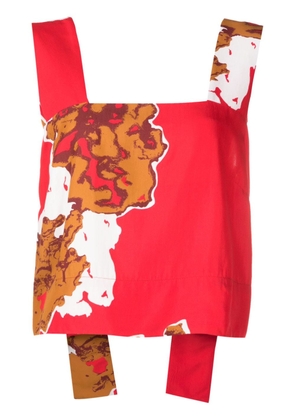 Alcaçuz graphic-print sleeveless top - Red