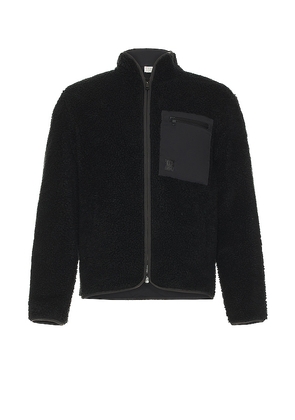 TOPO DESIGNS Sherpa Jacket in Black. Size S, XL/1X.