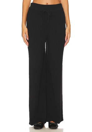 Spiritual Gangster Wide Leg Chenille Pant in Black. Size S, XS.