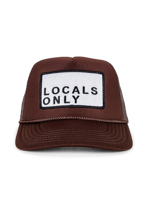 Friday Feelin Locals Only Hat in Brown.