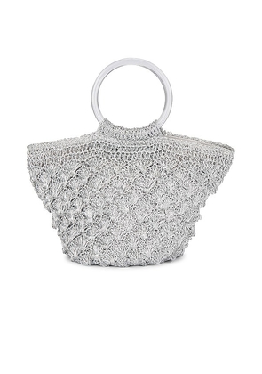 8 Other Reasons Out And About Bag in Metallic Silver.