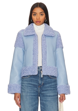 Unreal Fur Corfu Jacket in Blue. Size M, S, XS.