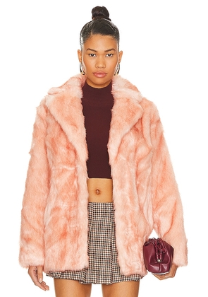 Unreal Fur Elba Blazer in Pink. Size M, S.