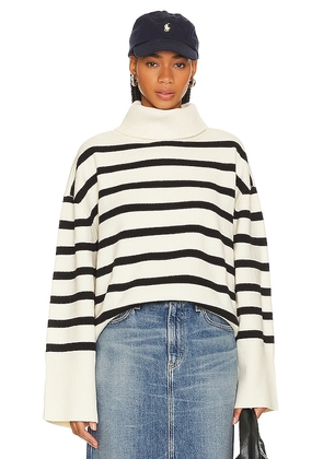 WeWoreWhat Striped Turtle Neck in Ivory. Size XXS/XS.