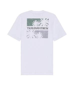 TravisMathew Coast Run Tee in White. Size XL/1X.