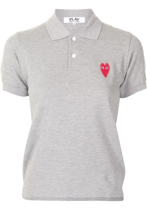 Comme Des Garçons embroidered-logo short-sleeved polo shirt - Grey