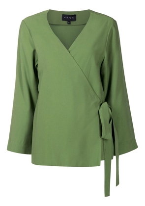 Alcaçuz tie-fastened wrap jacket - Green